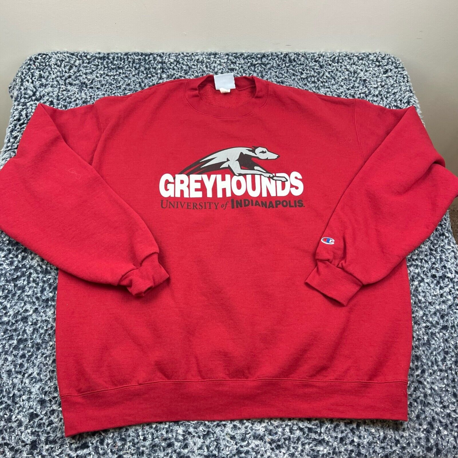 Champion Indianapolis Greyhounds Sweatshirt Adult Extra Large XL Crew Neck Red