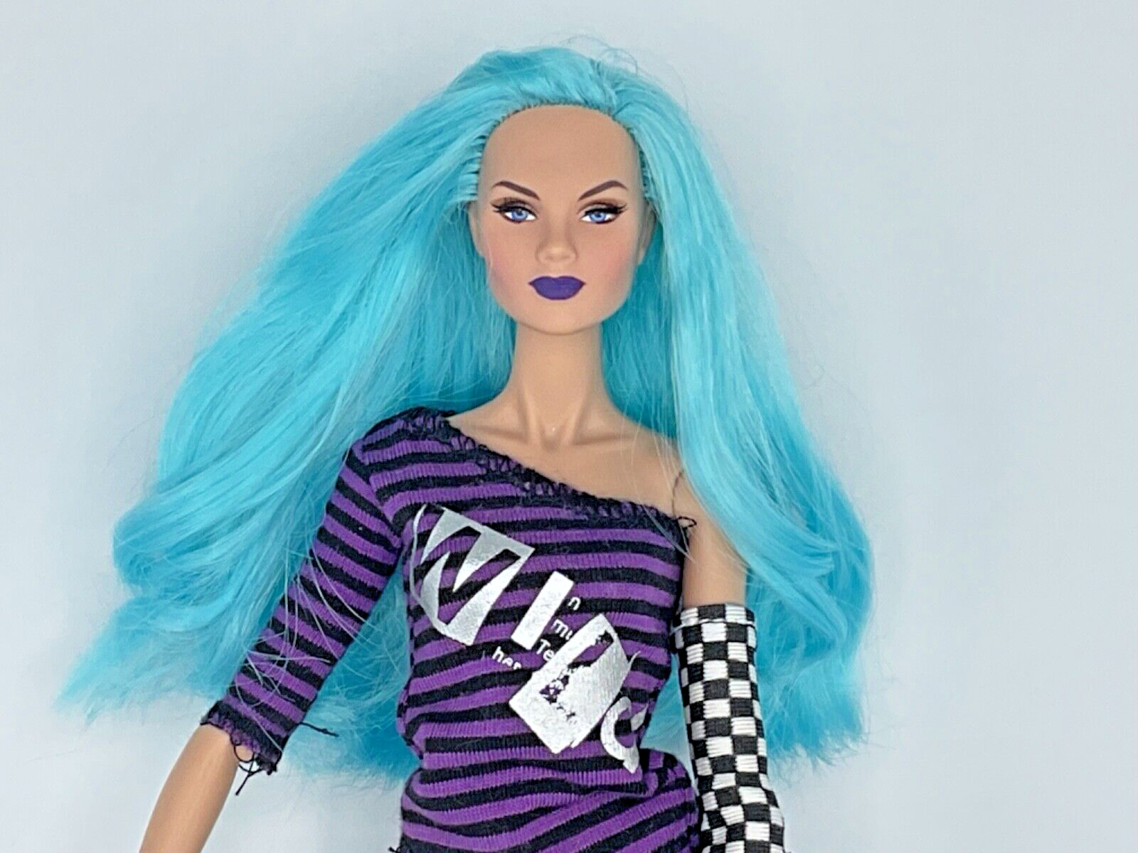Integrity Doll Rerooted Blue Hair Custom Paint OOAK 2013
