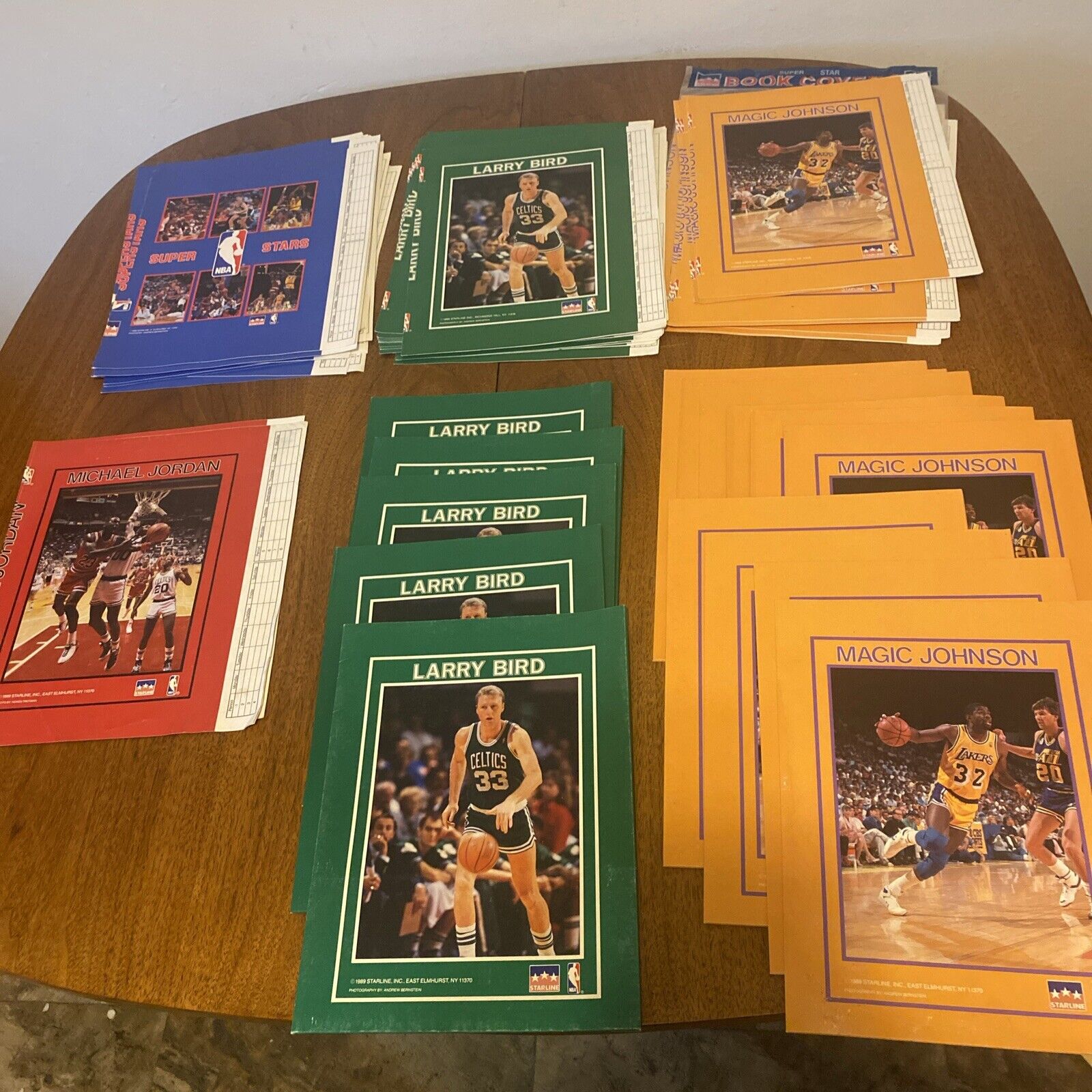 Vtg Magic Johnson Michael Jordan  School Paper Pocket Folders Book Covers 1989
