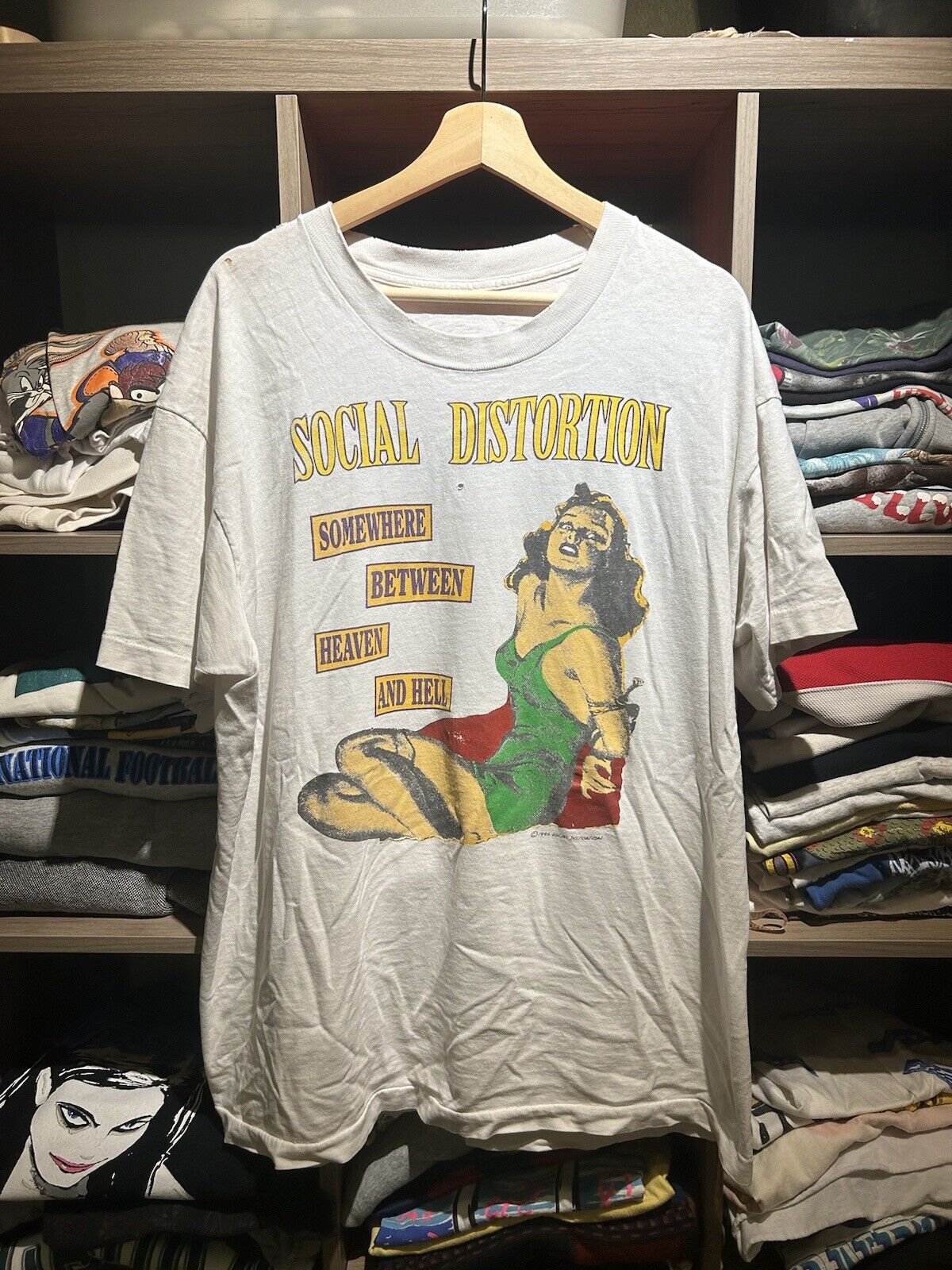 Vintage 1992 Social Distortion Band Tee Rare T Shirt 90s Bad Luck Tour 