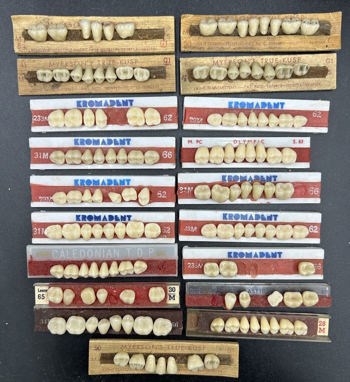 Vintage Antique KROMODENT Dental Tooth Shade Guides - Oddity (ALL ONE PRICE)..