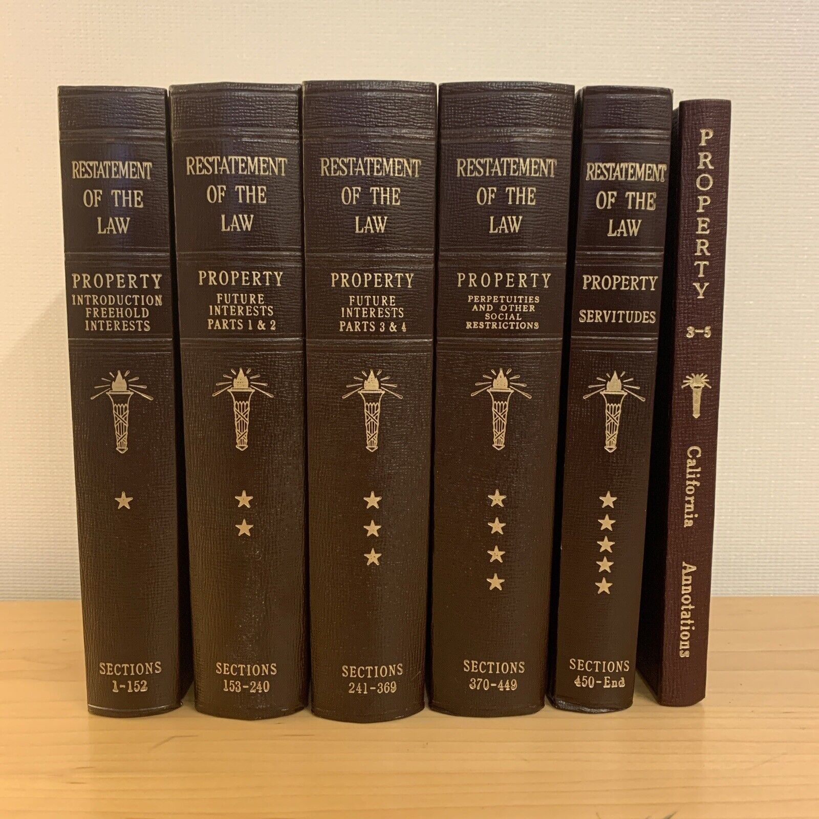 Restatements of the Law 1st (reprint 79), Property Sec 1-568 Vol. 1-5 + CA Annot