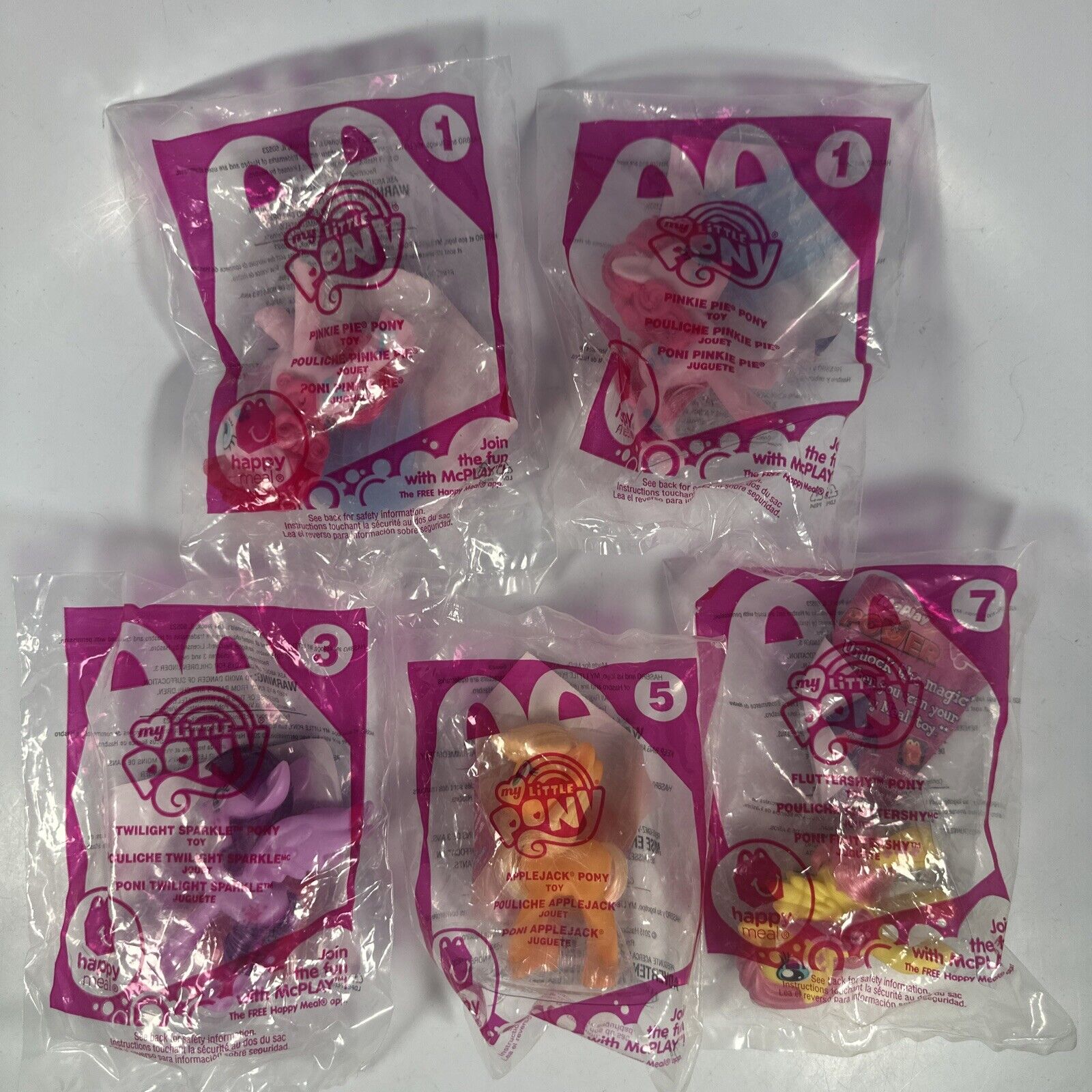 2015 McDonalds | My Little Pony | Lot Of 5 Happy Meal Toys