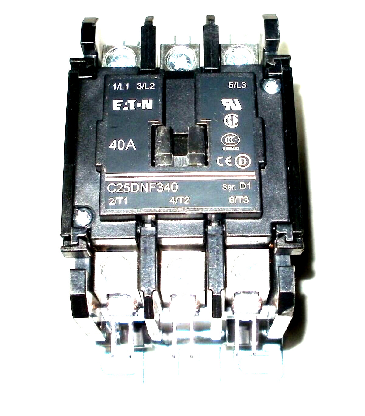 Eaton C25DNF340T-GL Contactor | Definite Purpose 40/50A 3-Pole 24VAC 50/60Hz