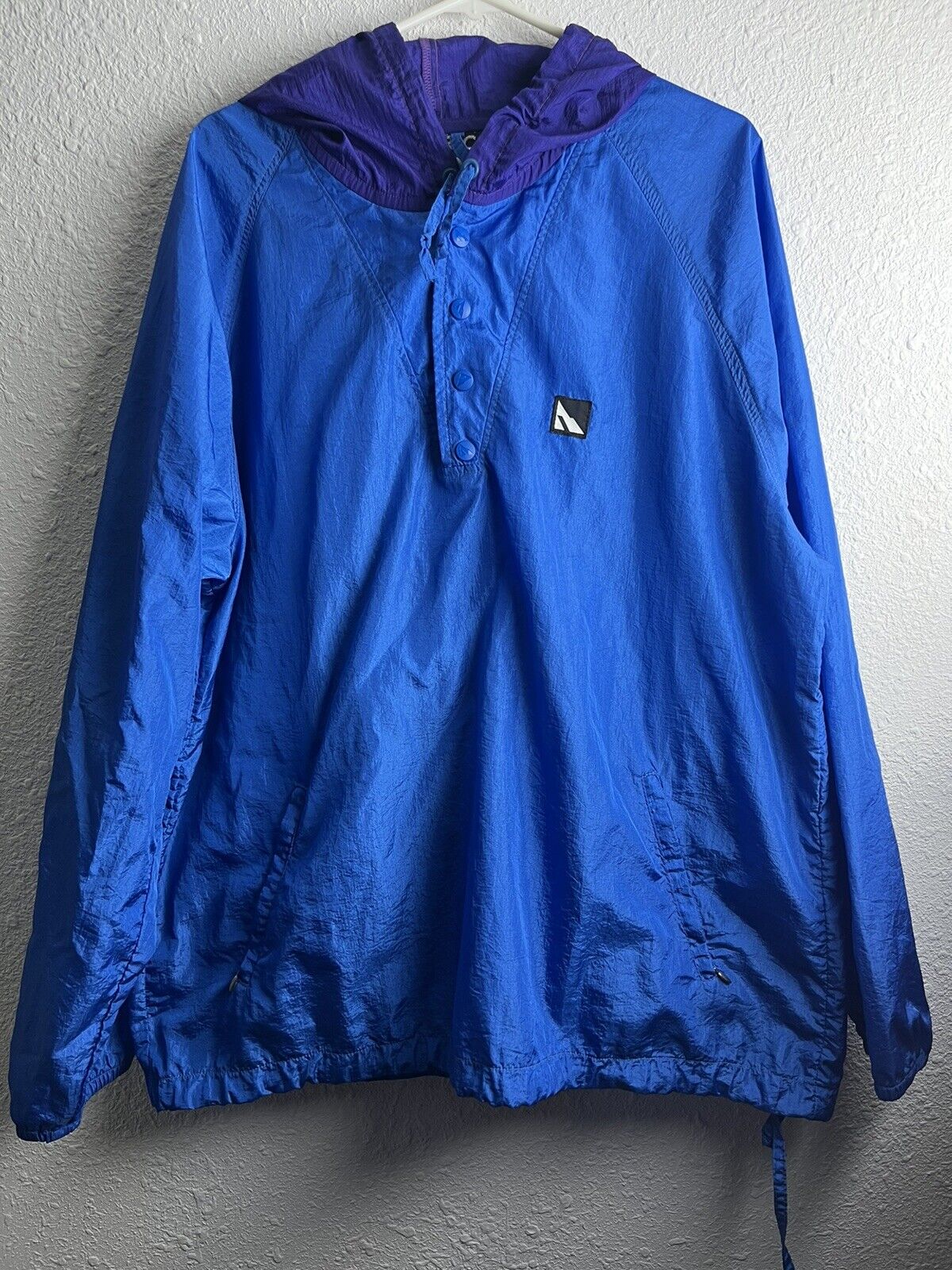 Vintage Serac Windbreaker Jacket Mens XL Blue Purple USA