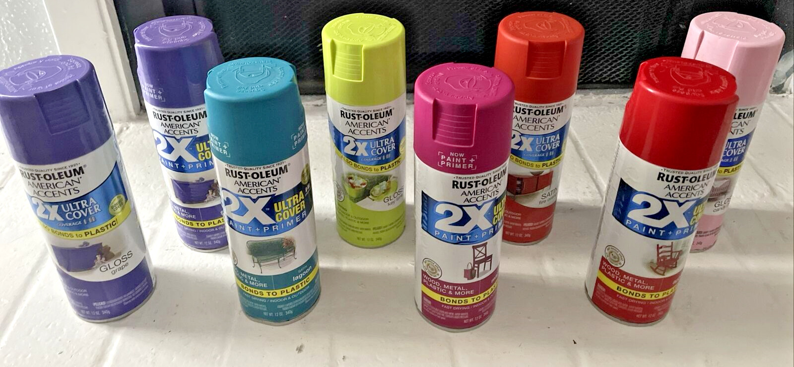 Rust-Oleum American Accents 2X Ultra Cover (8 CAN LOT) DIFFERENT COLORS NEW