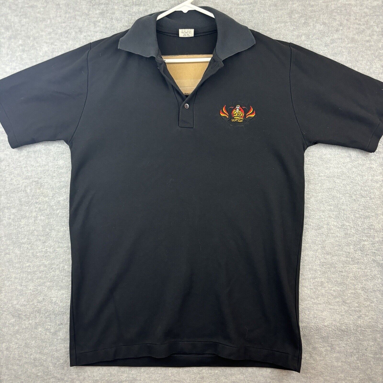 Golden Oldies Rugby Perth 1991 Polo Shirt Black XL Slim Vintage Bonza