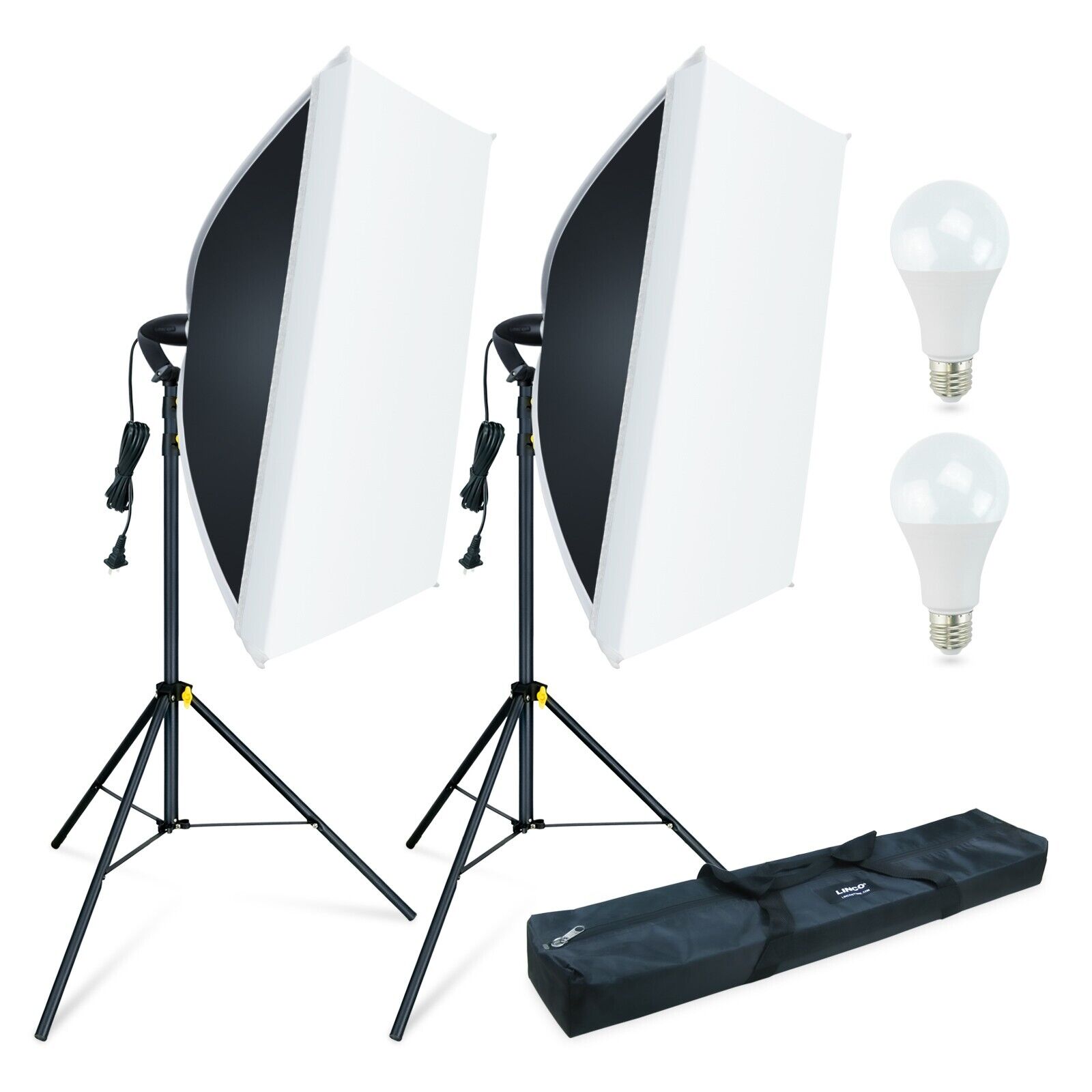 LINCO 2 Softbox Light Kit Photo Studio Photography Continuous Lighting Stand Set