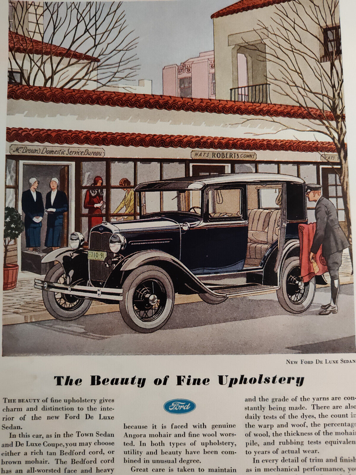 Vintage 1933 Ad Advertisements FORD De Luxe Sedan Whitman's Sampler Candies