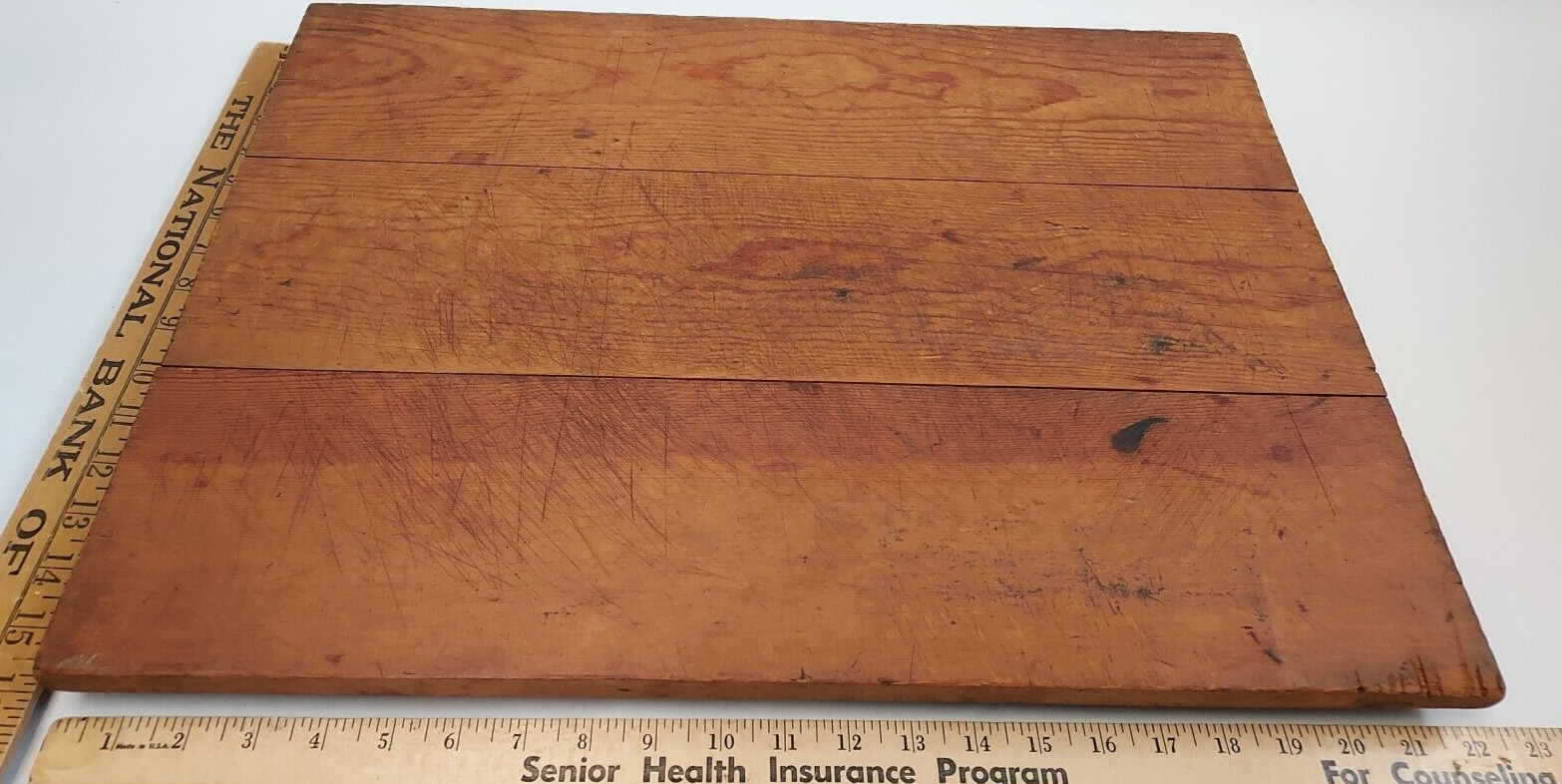 vintage charcuterie bread board baking wood wooden kitchen large cutting 16x22in