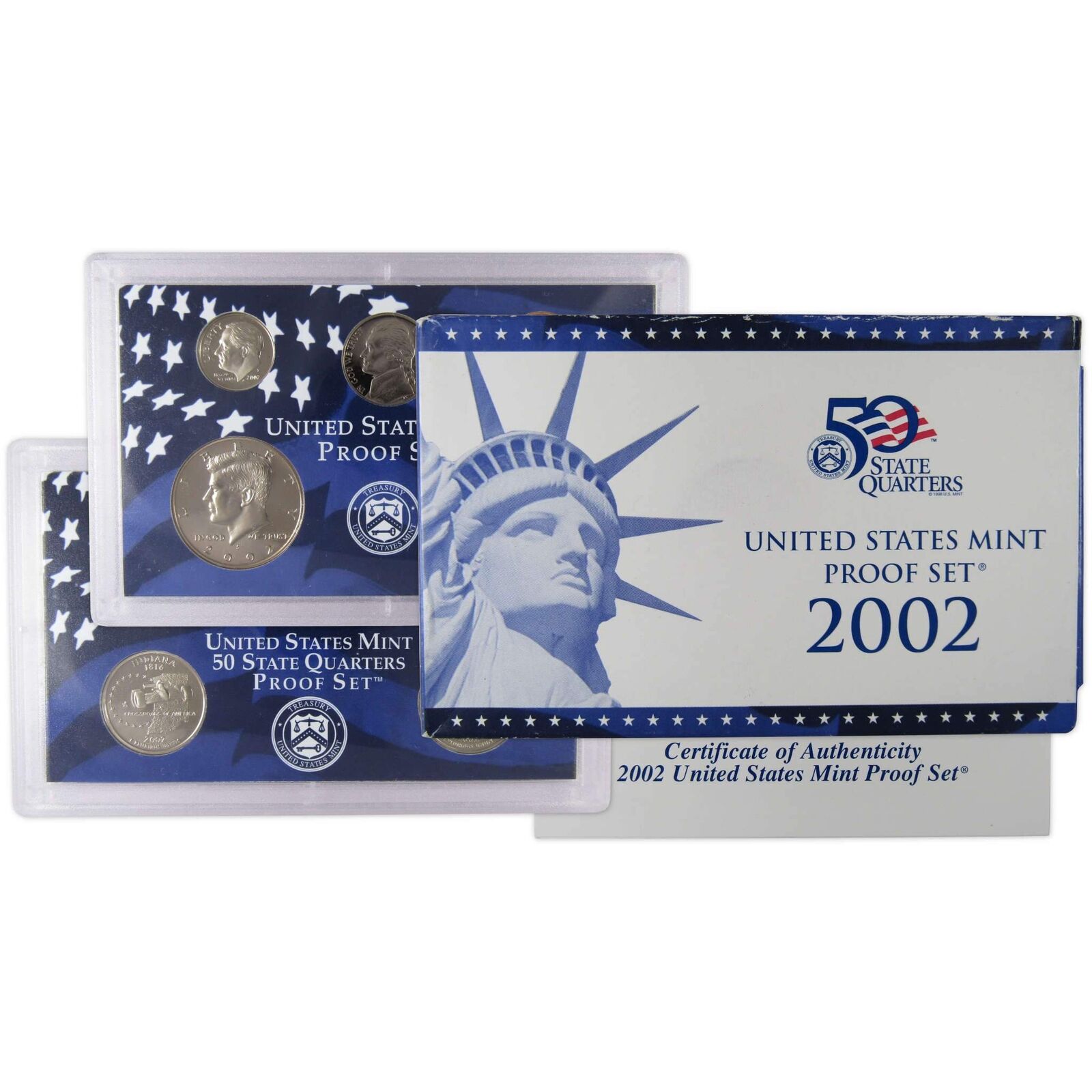 2002 Clad Proof Set U.S. Mint Original Government Packaging OGP COA