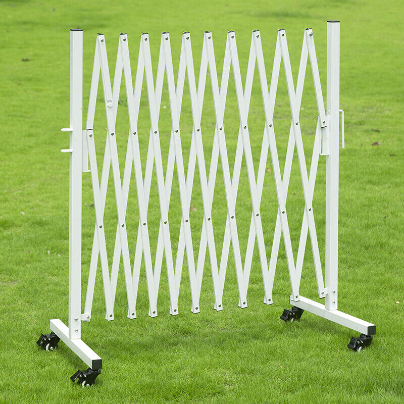 Accordion Safety Gate, 11ft Portable Expandable Fence, Retractable Driveway Gate