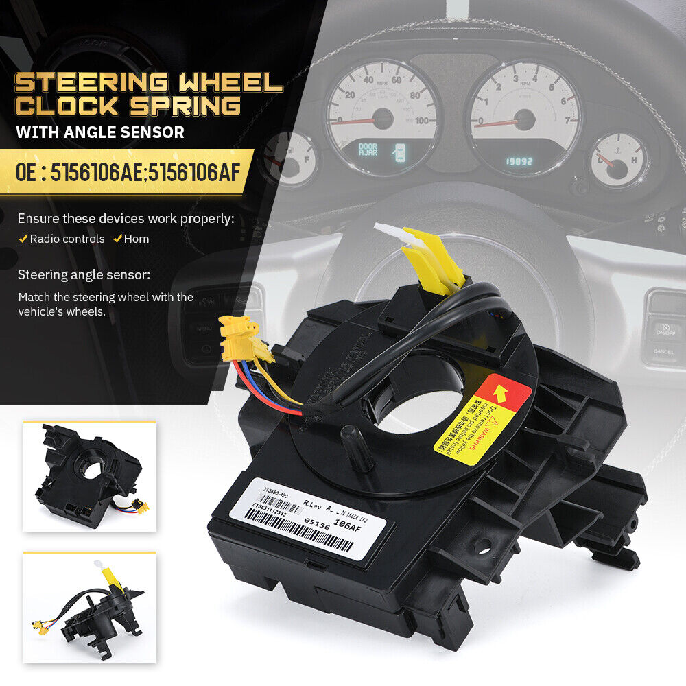 Clock Spring For Jeep Wrangler JK 2007-2018 With Angle Sensor Steering Wheel (Fo