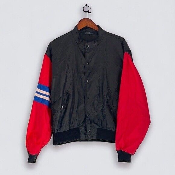 Vtg 90s Polo Ralph Lauren Nylon Jacket Men’s XXL Snap Button Striped Colorblock