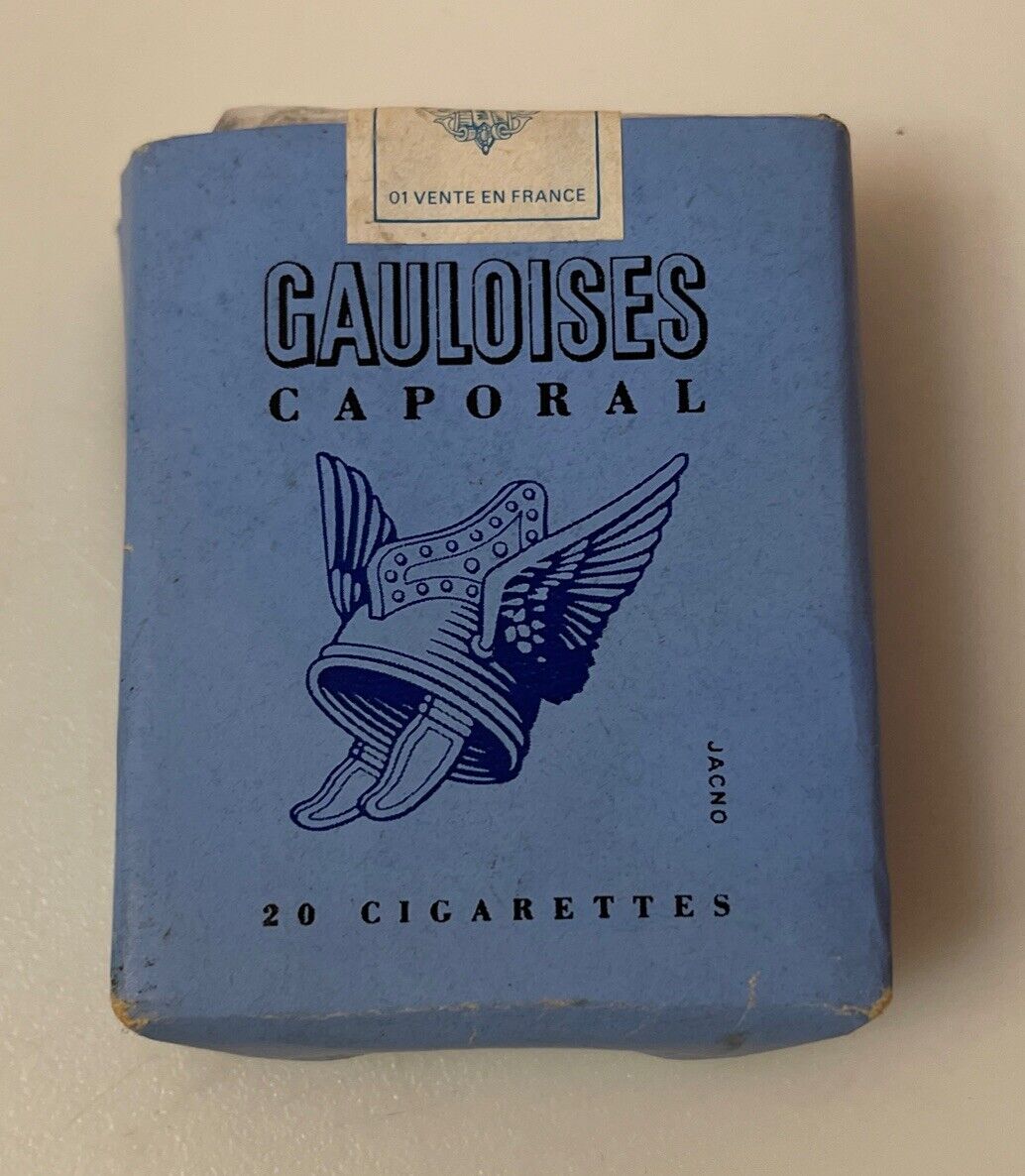 VINTAGE Gauloises Caporal France Cigarette Pack Box a