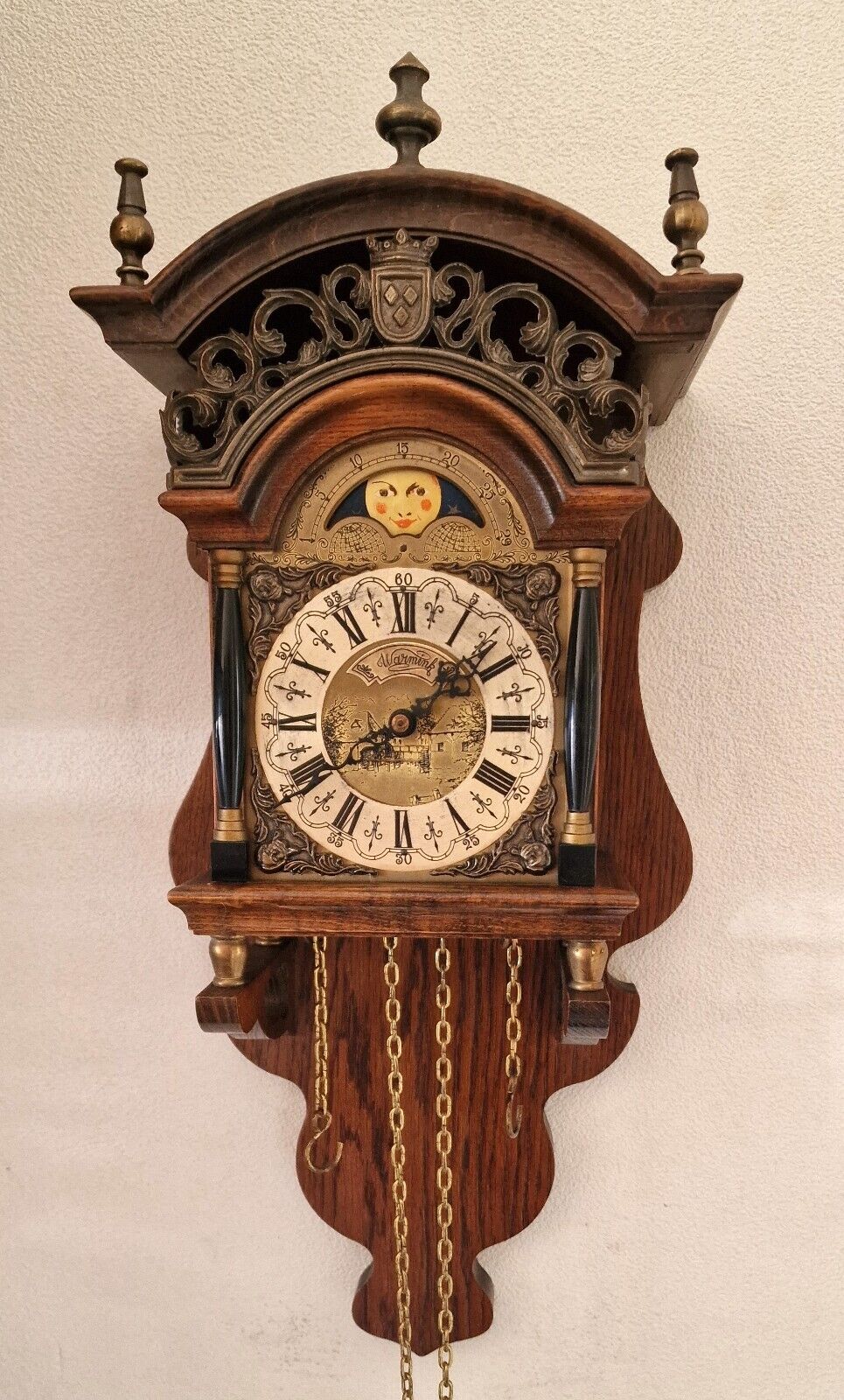 Warmink Sallander Clock Dutch Moon Phase 8 Day Vintage Spares Repairs