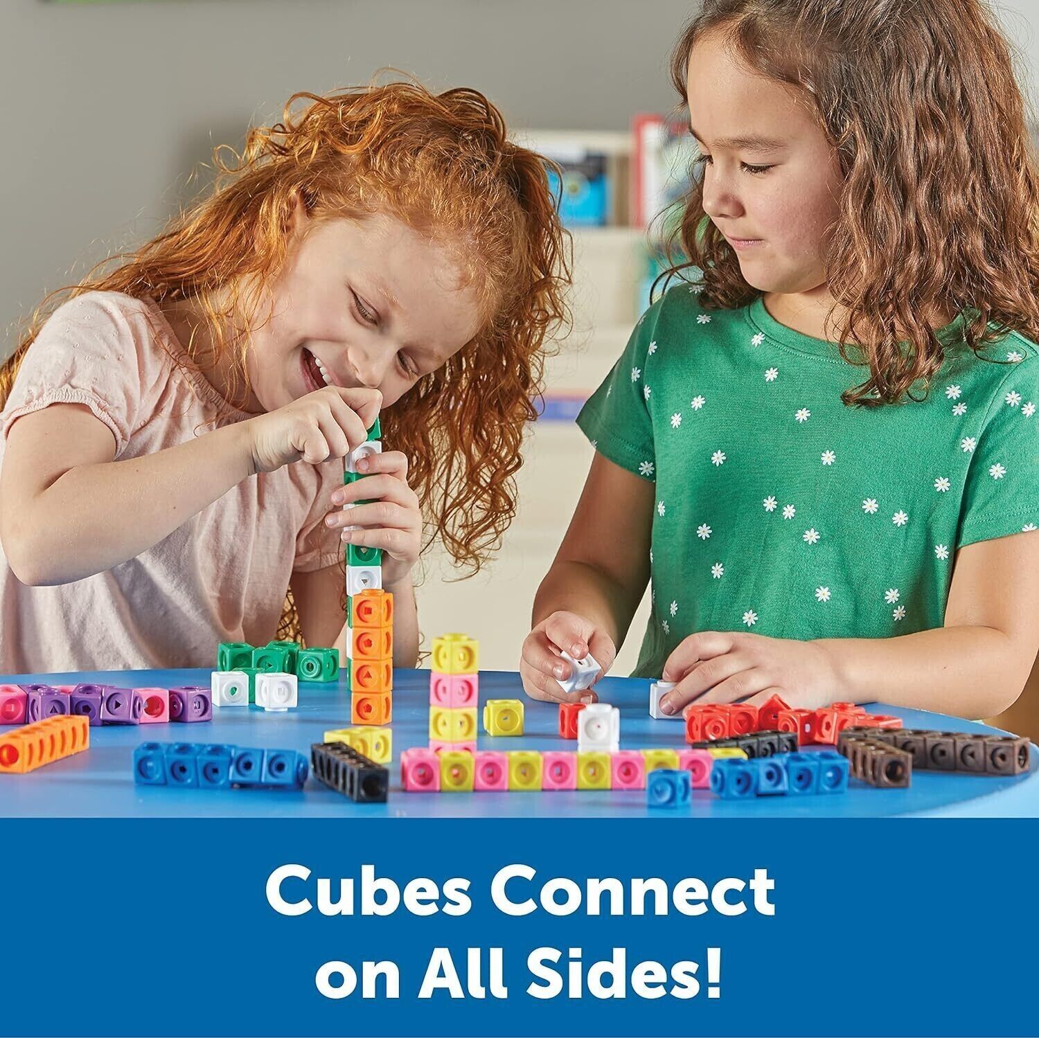 Learning Resources Mathlink Cubes - Set of 100 Cubes, Ages 5+ Kindergarten, STEM