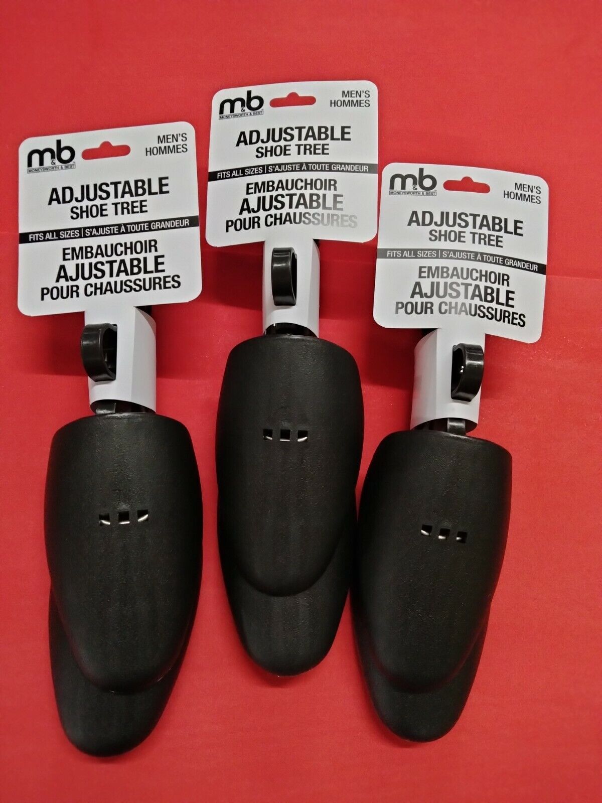 SHOE TREES -  MENS ADJUSTIBLE PLASTIC 12 PAIR LOT - Ship from USA  -  M&B Brand