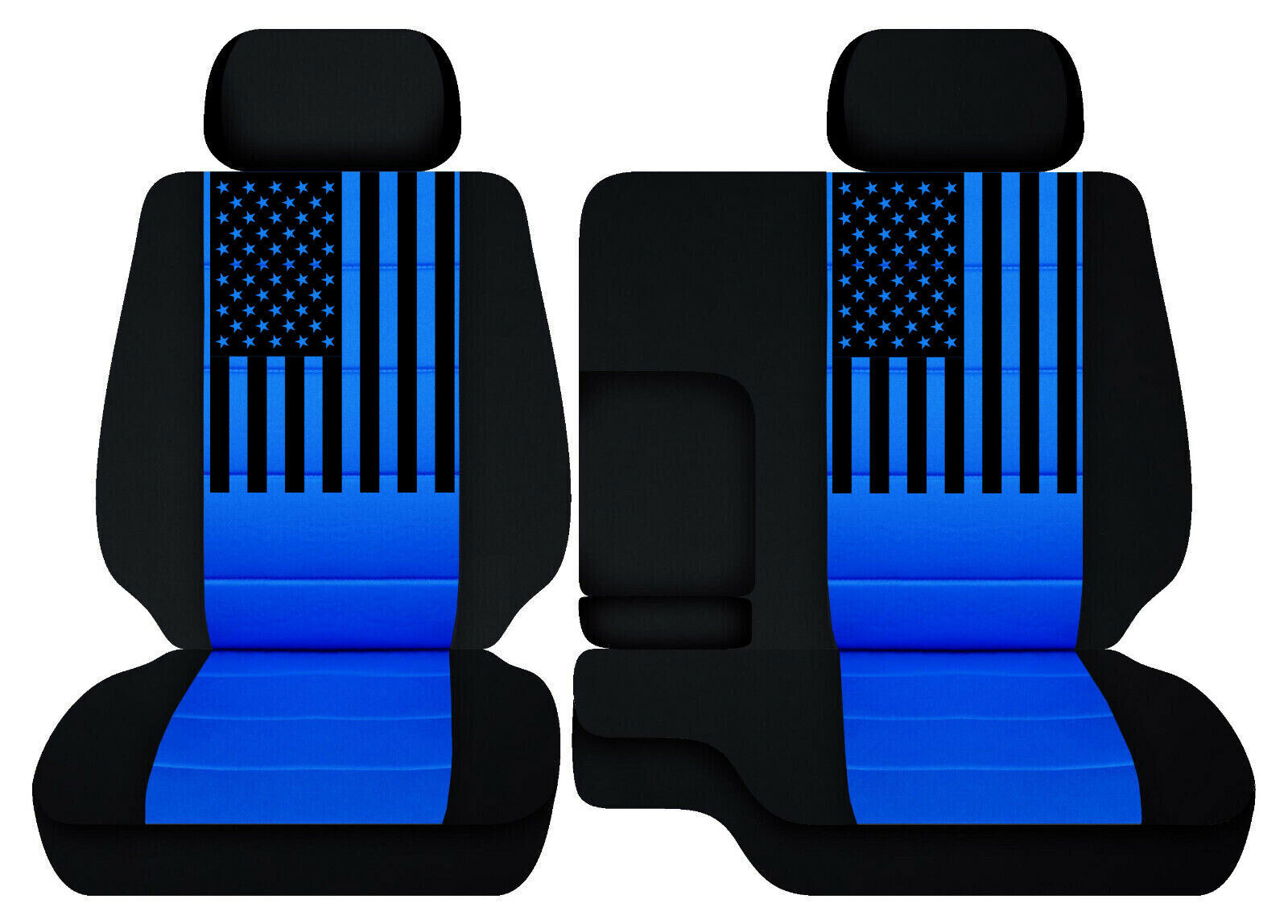 Fits Toyota T100  Seat Covers 1993 to 1998 American Flag Design 60/40 Bench