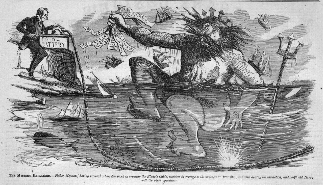 FATHER NEPTUNE GETS SHOCKED BY THE ATLANTIC TELEGRAPH CABLE MYSTERY EXPLAINED