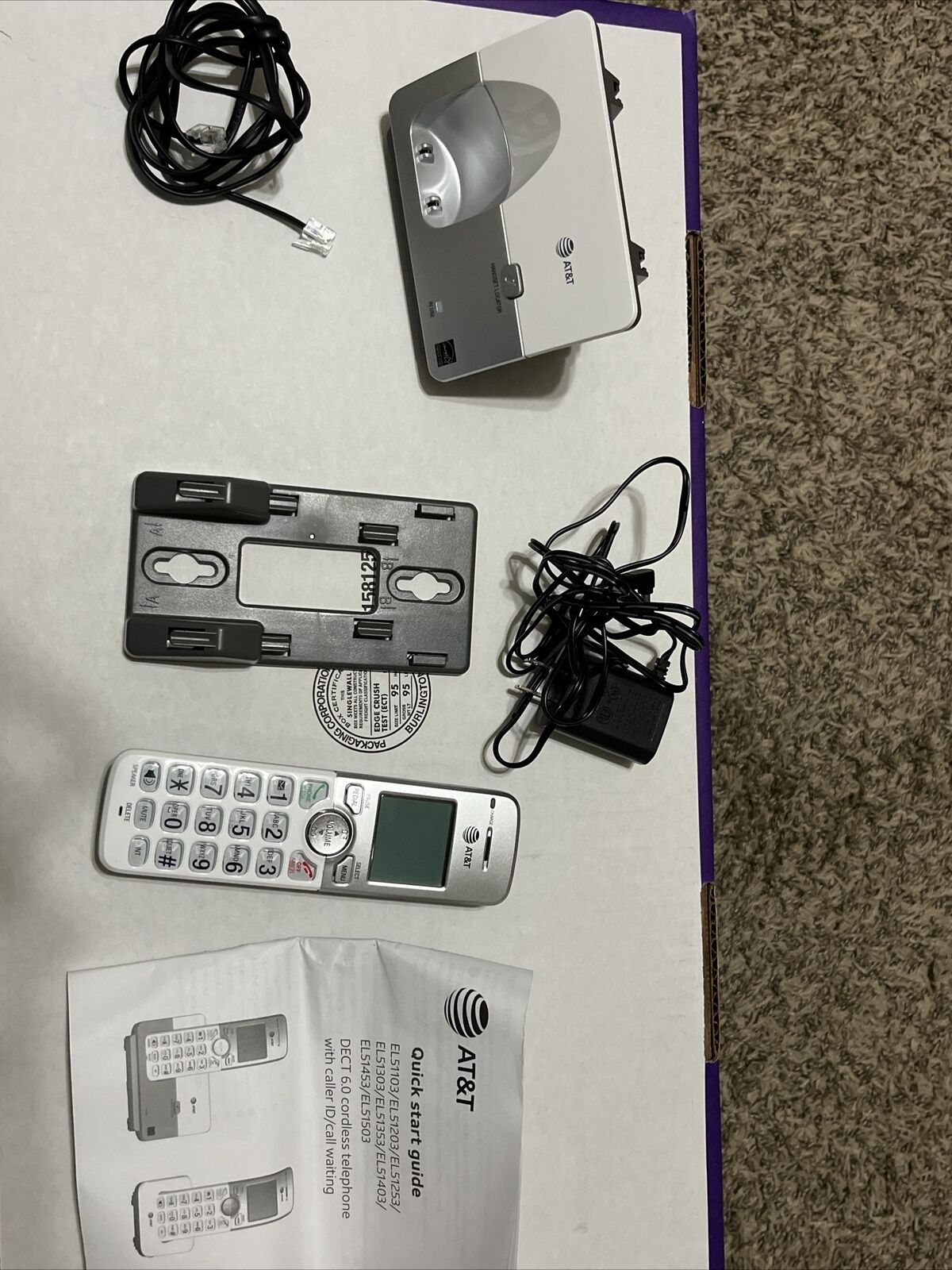 AT&T EL51103 DECT 6.0 Cordless Phone System with Caller ID - Silver