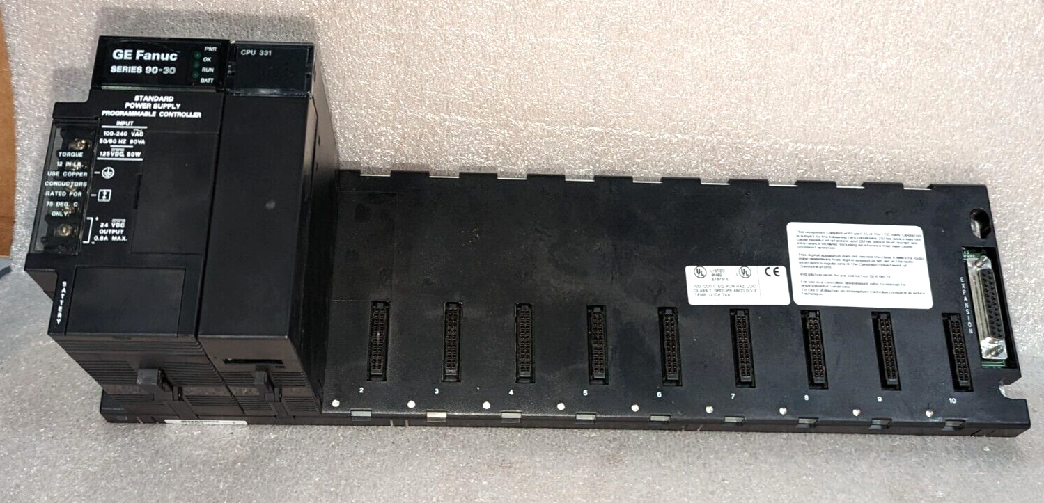 GE FANUC SERIES 90-30 PROGRAMMABLE CONTROLLER MISSING SLOT