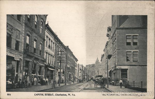 Charleston,WV Capitol Street Kanawha County West Virginia Ill. Post Card Co.