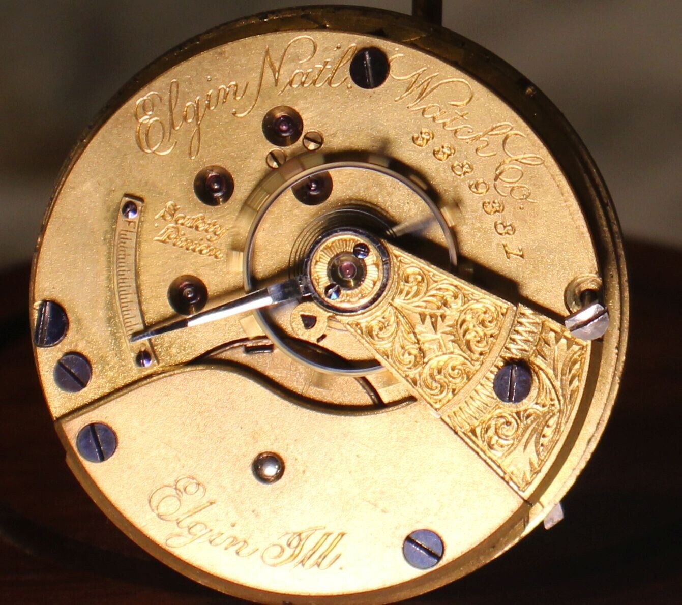 1889 Elgin Grade 74 18S 11 Jewels  Pocket Watch Movement Runs