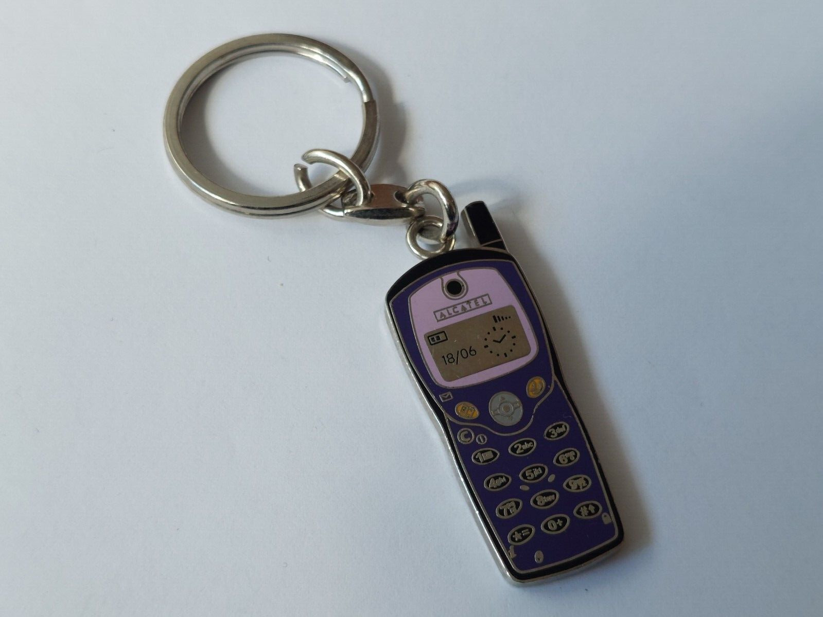 Vintage Alcatel Cell phone Keychain/ Arthus-Bertrand key ring mobile phone
