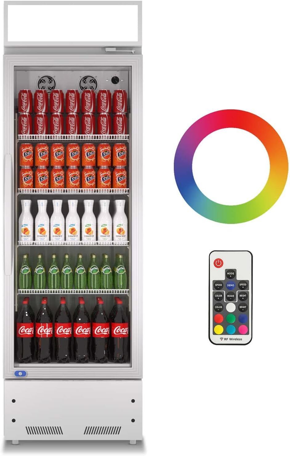 Commercial Glass Door Merchandiser Refrigerator Beverage Cooler 11 Cu.ft New