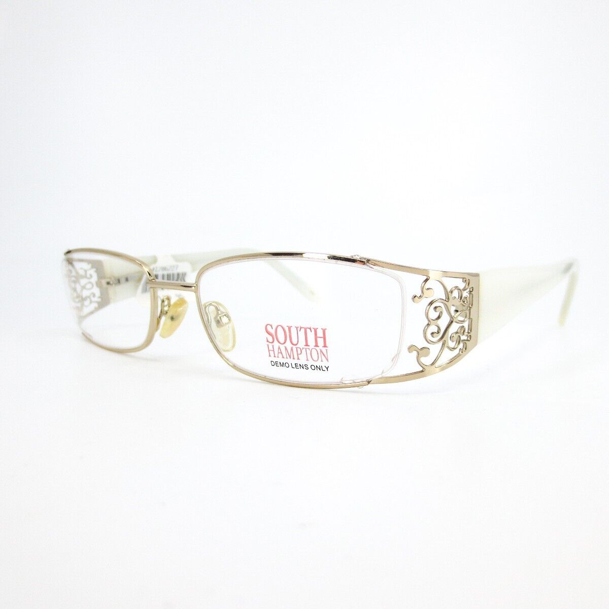 South Hampton SH806 YG Eyeglasses Frames white gold Rectangular 52-18-130