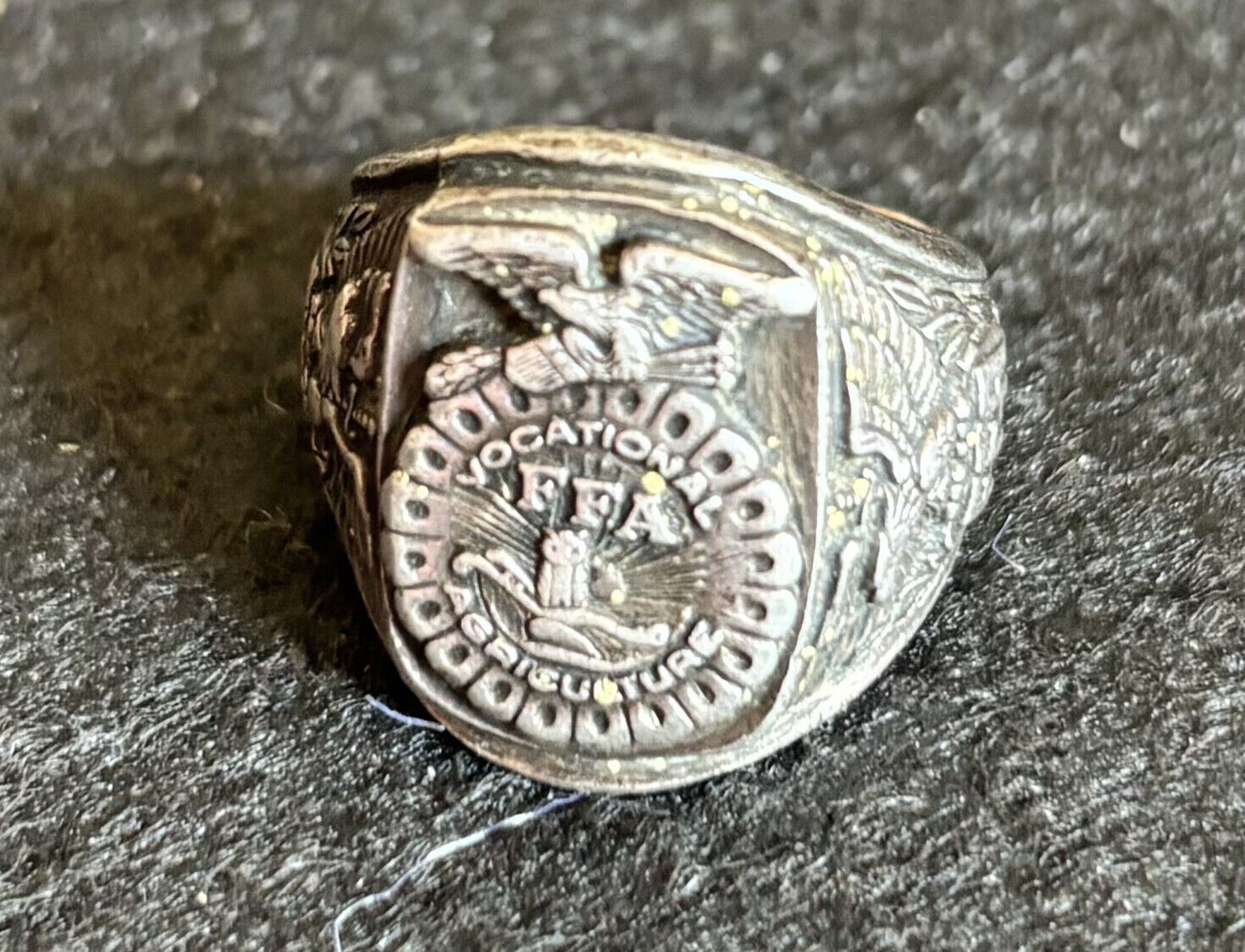 Vintage FFA Balfour Sterling Silver Future Farmers of America Ring Size 6.5-7
