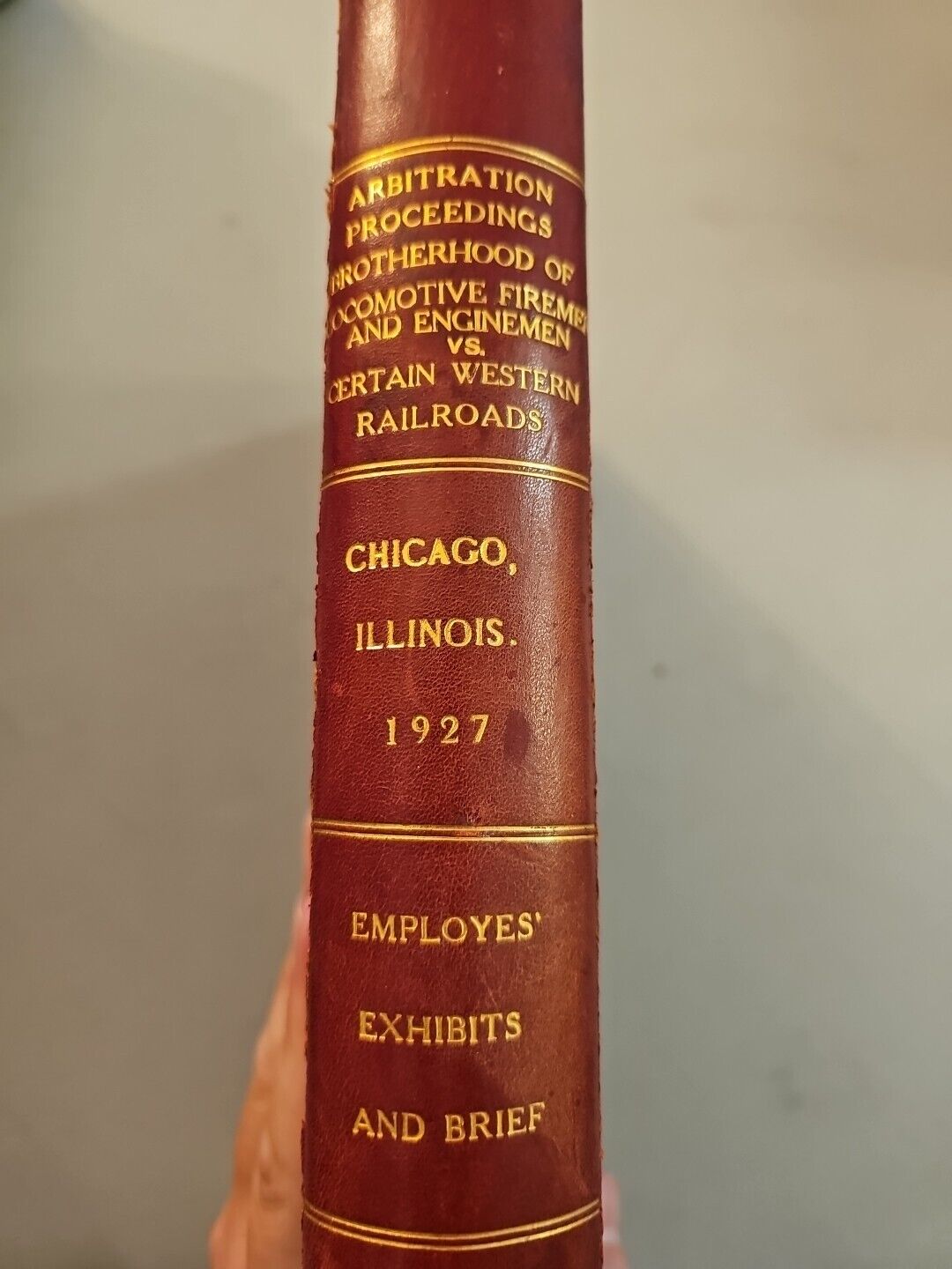 Arbitration Proceedings Western Railroads Vintage Antique Book 1927