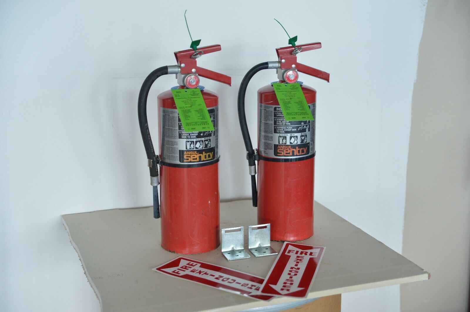 FIRE EXTINGUISHER 10lb ABC VARIOUS BRANDS  (REFURBISHED) SET OF 2 TAGGED 2023 
