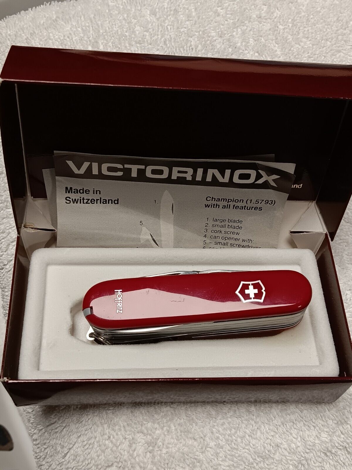 Vintage Hoffritz Victorinox Champion  NEW IN BOX Swiss ARMY knife