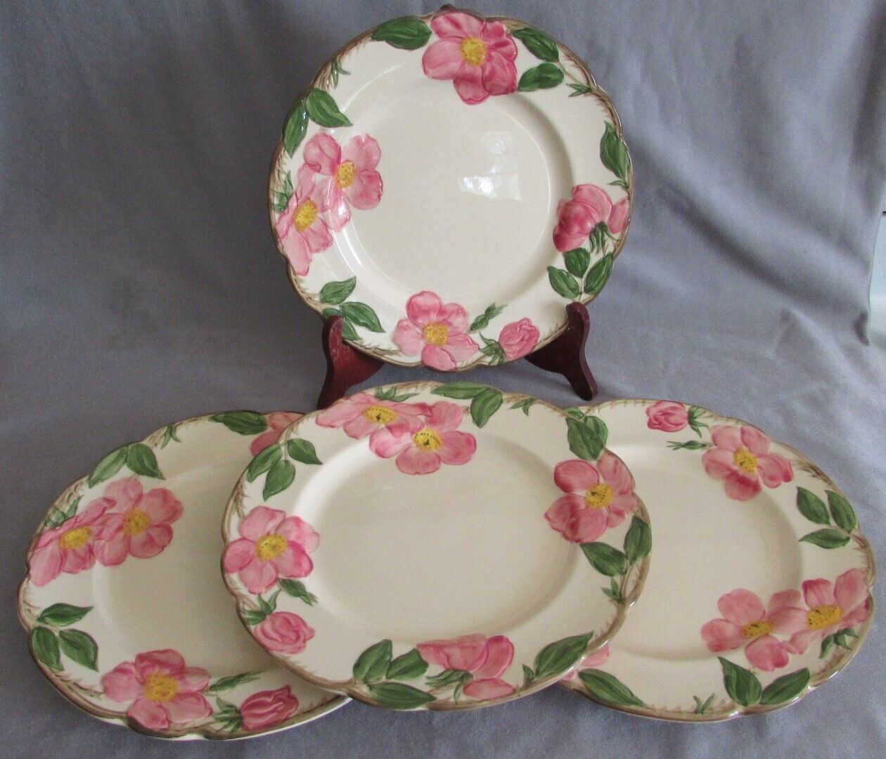 Vintage Franciscan Desert Rose Salad Plates - Set of 4 ~ 8\