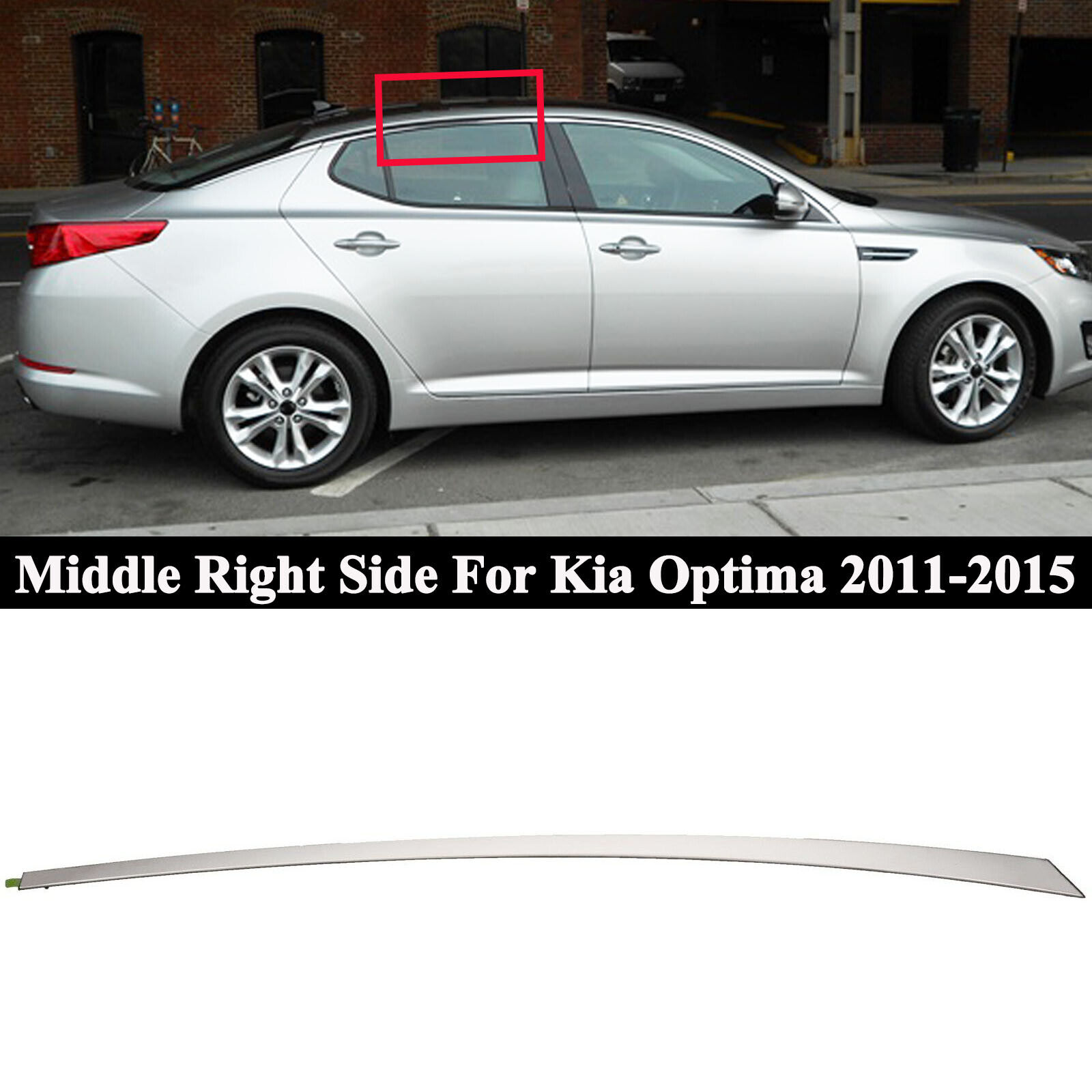 Rear Right Side Upper Door Molding Chrome Trim For Kia Optima 11-2015 838502T000