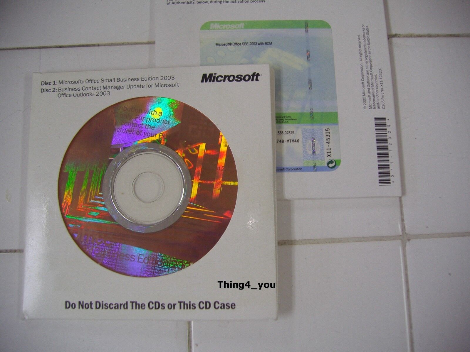 Microsoft Office 2003 SBE with Word/Excel/Outlook/Powerpoint/Publisher =NEW=