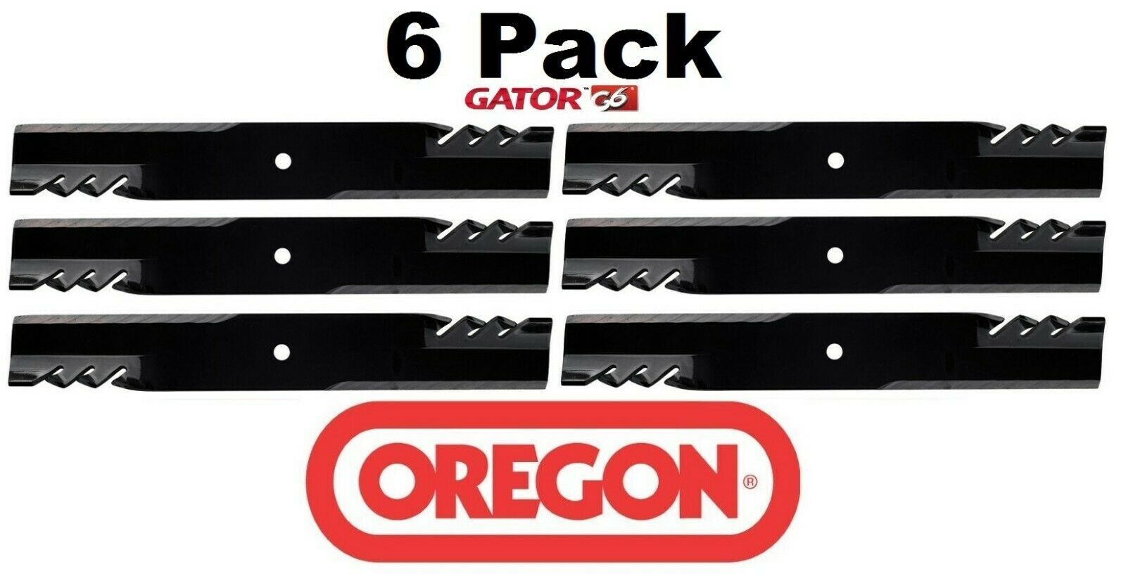 6 Pack Oregon 396-726 Mower Blade Gator G6 Giant Vac 21536 3021536