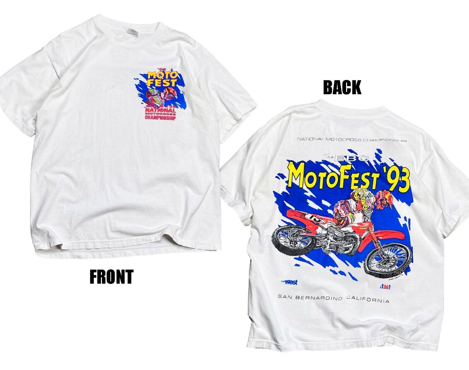 1993 Glen Helen Pro Motocross National T-Shirt Cotton Unisex Size S-3XL