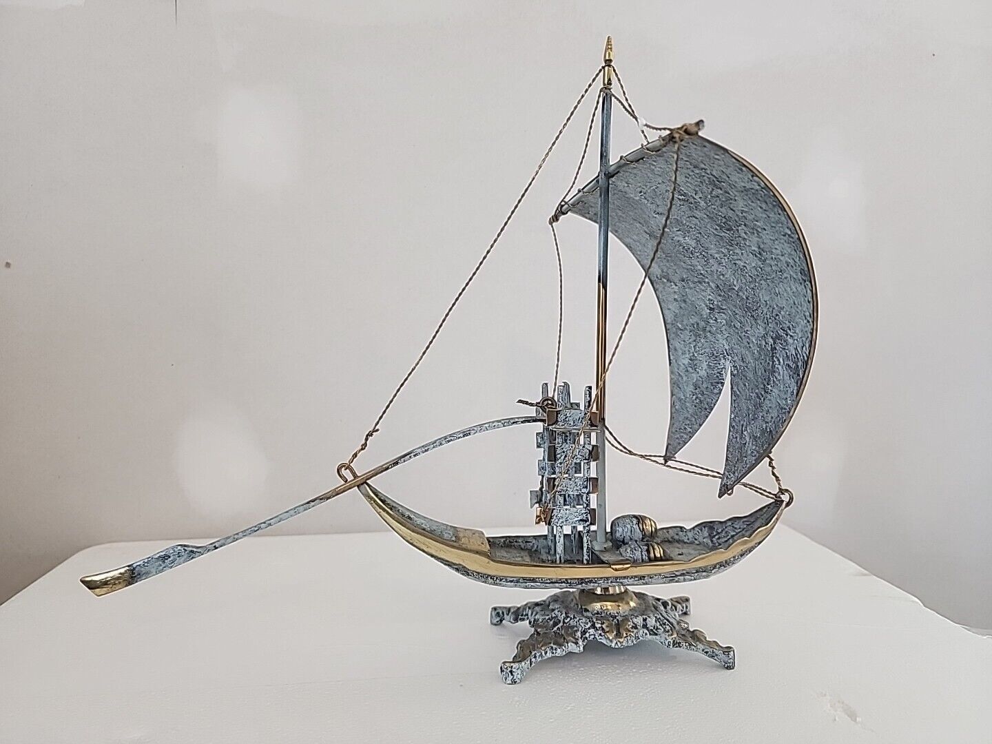 Antique Bronze, Brass Chinese Junk Boat Ship, Excellent collectors piece