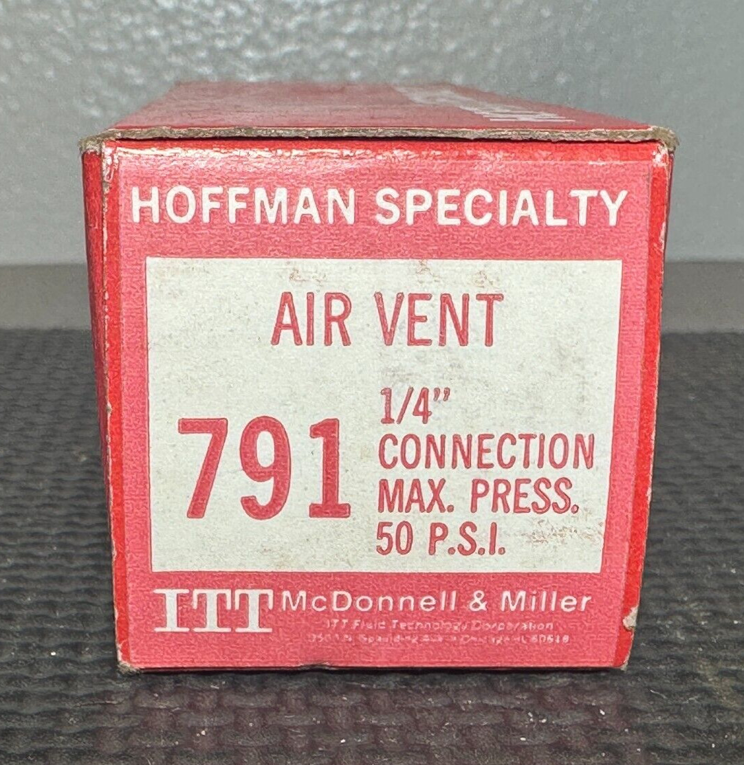 ITT McDonnell & Miller Hoffman Specialty Air Vent 791 1/4\