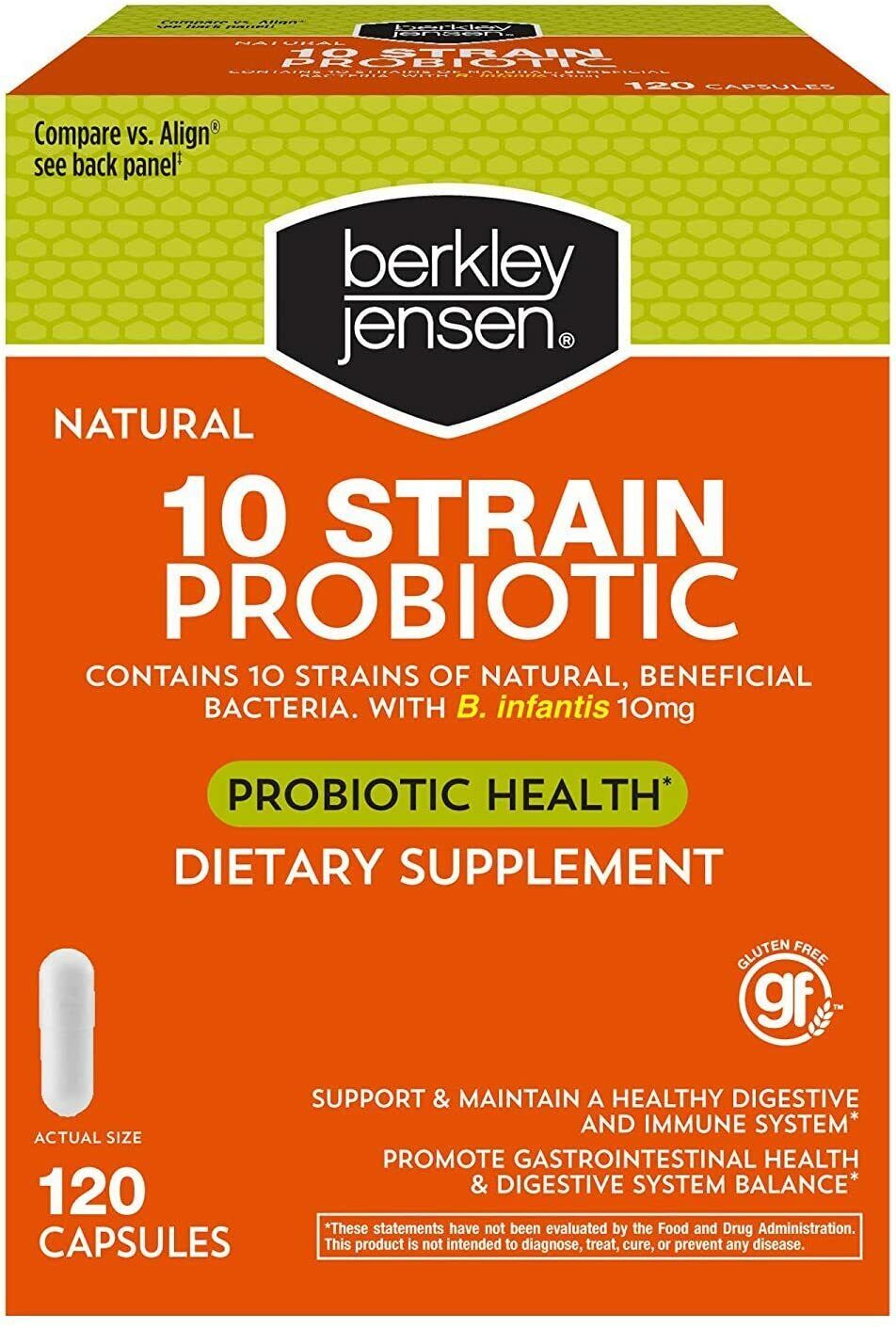 Berkley Jensen Natural 10-Strain Probiotic Dietary Supplement EXP: 03/2023