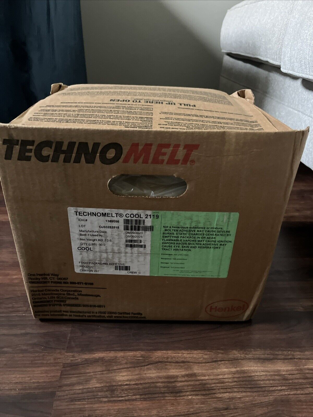 30 Pounds Henkel TECHNOMELT Cool 2119 Exp 08/25 Melt Glue New