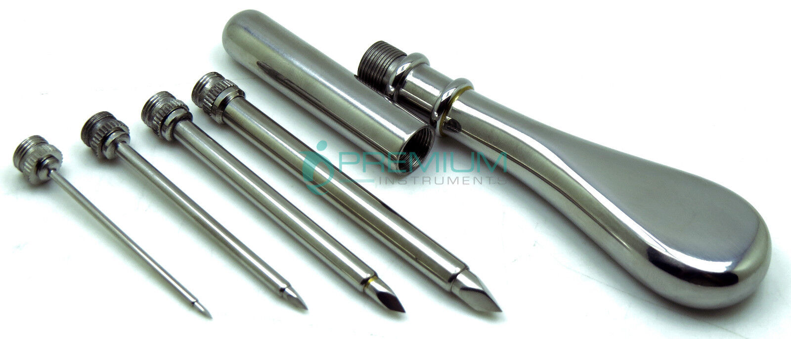 Surgical Nested Trocars #6, #9, #13 & #17 French Stainless Steel Set of 4