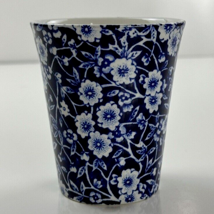 Royal Crownford Staffordshire Calico Blue Tumbler Cup 3 1/2\