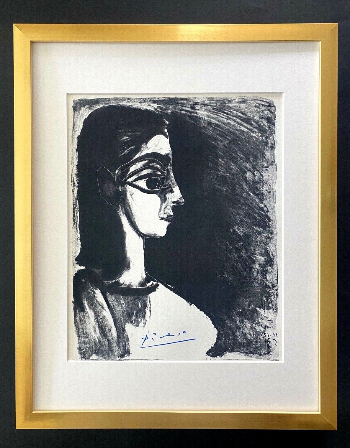 PABLO PICASSO + 1955 SIGNED SUPERB PRINT MATTED 11 X 14 + LIST $595=
