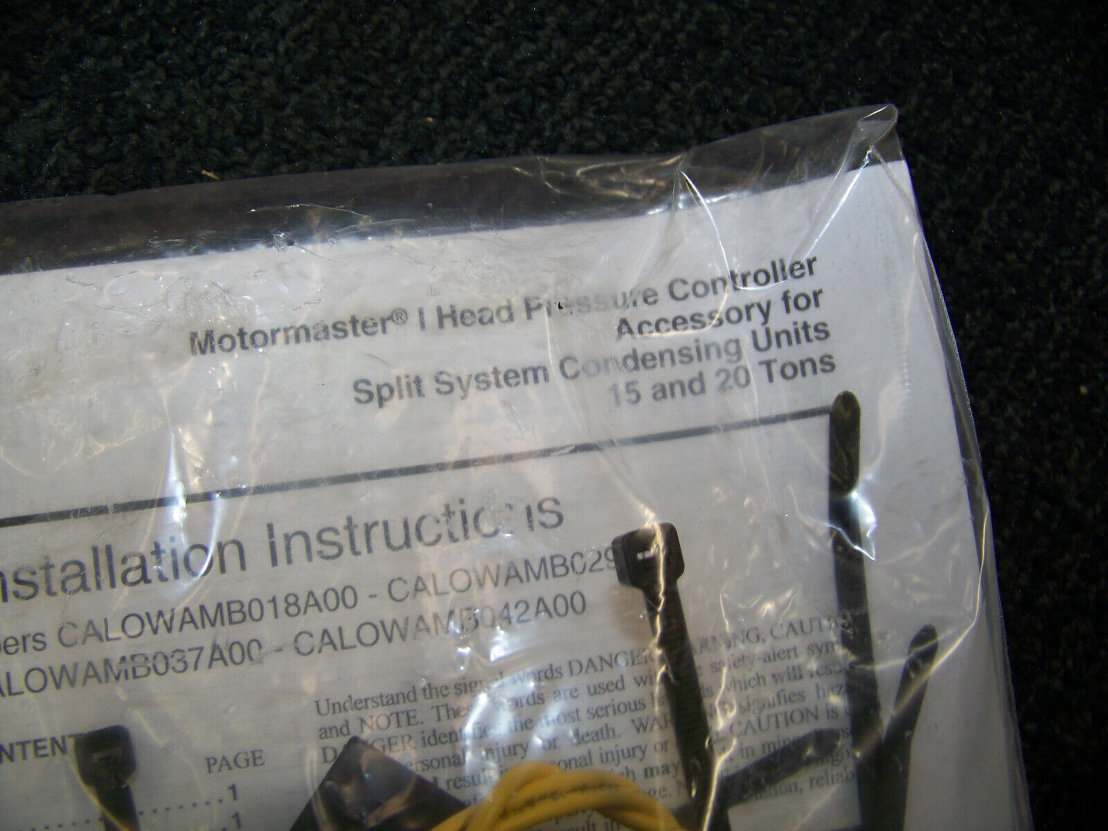 Motormaster I Head Pressure Controller Accessory 15 & 20 Ton, New