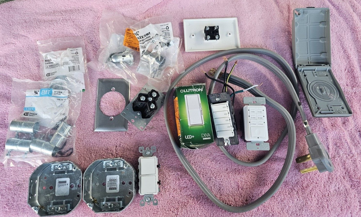 Lot of Misc assorted Hardware, electrical & other items pictured 