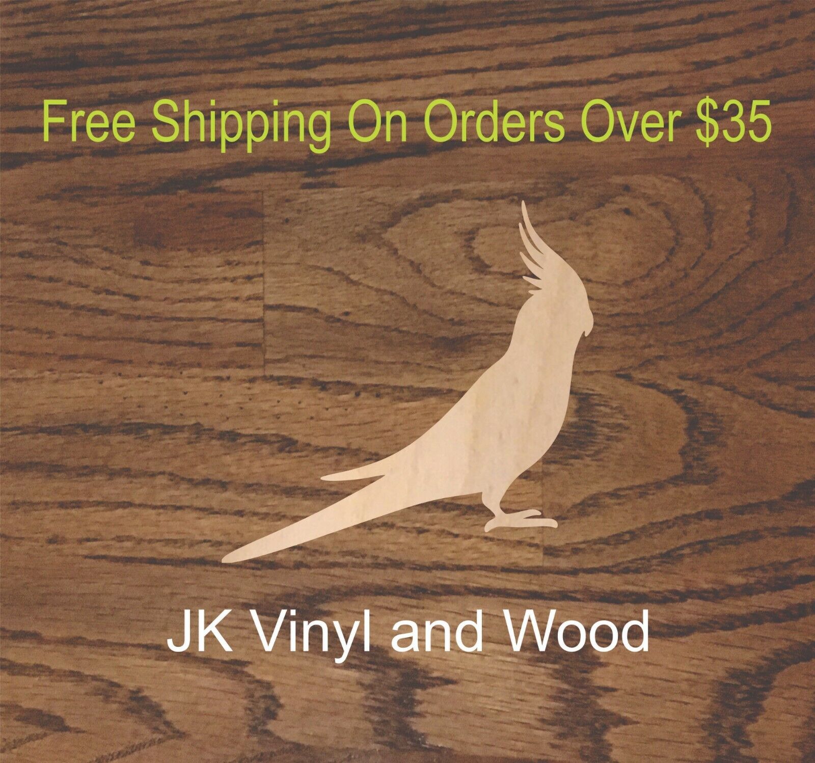 Cockatiel, Bird, Wood Cutout,  Laser Cut Wood, Craft Wood, Crafting A265
